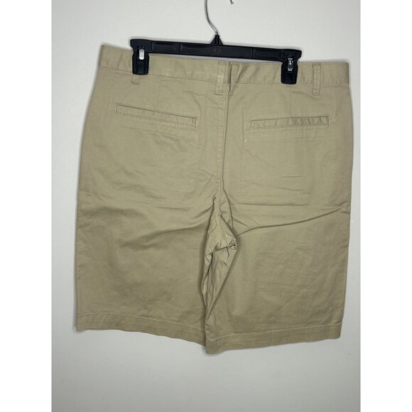 Cat & Jack khaki shorts flat front sz 18 husky boys shorts - Picture 2 of 7